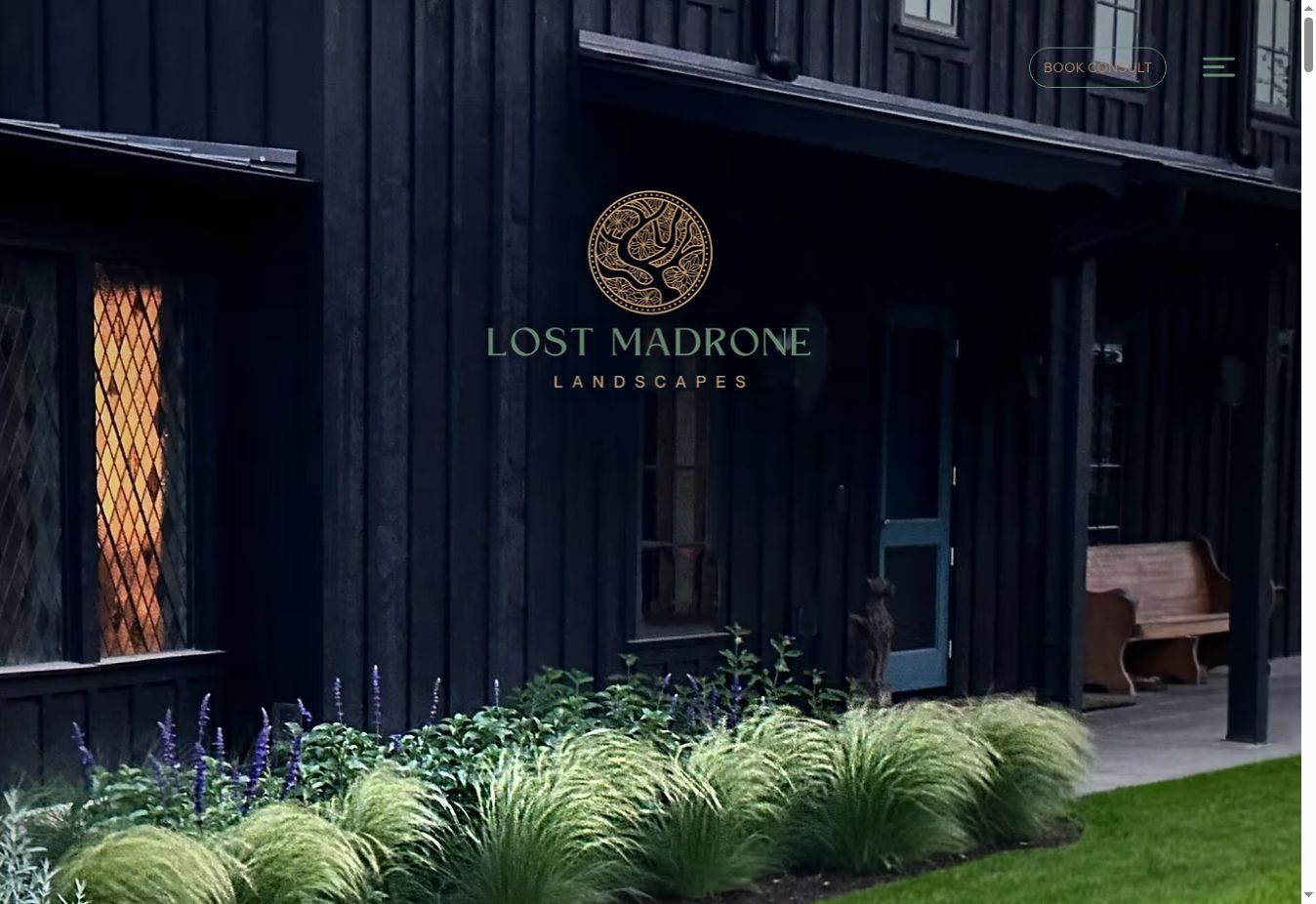 Lost Madrone homepage design